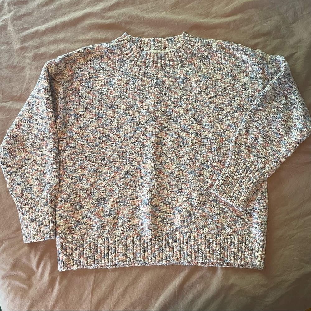 LL Bean Women's Cotton Ragg Sweater, Crewneck Space-Dye